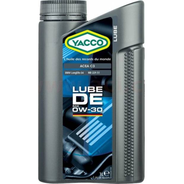 Motorový olej YACCO LUBE DE 0W30 1L MY 30581 YACCO