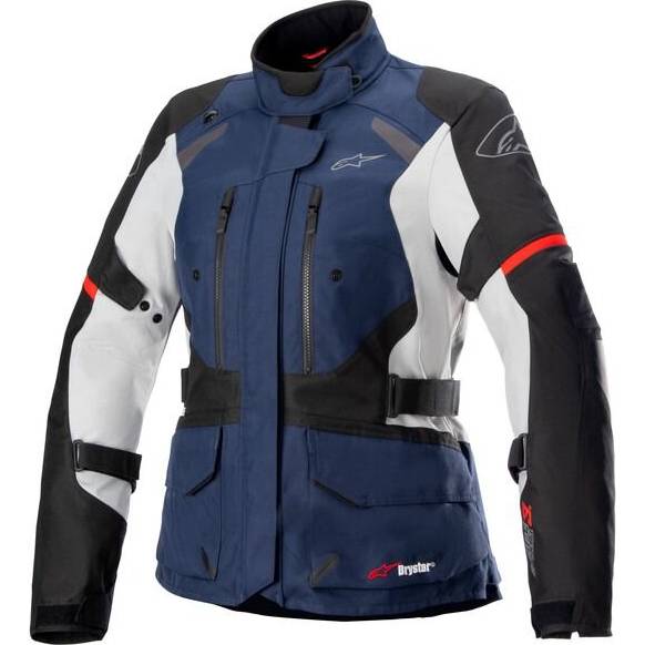 bunda STELLA ANDES DRYSTAR, TECH-AIR 5 kompatibilní, ALPINESTARS, dámská (tmavě modrá/černá/světle šedá/červená) 2025 M101-255 ALPINESTARS