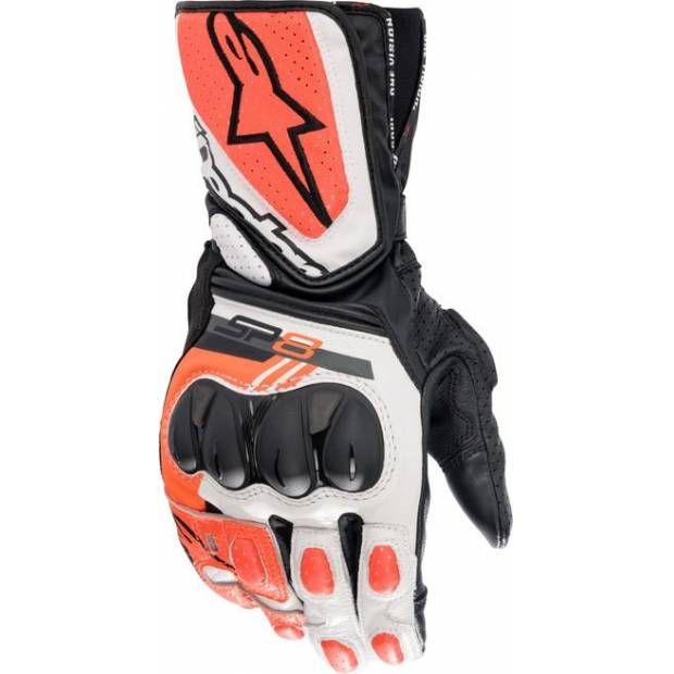 rukavice SP-8, ALPINESTARS (bílé/červené fluo/černé, vel. 4XL) M120-685-4XL ALPINESTARS