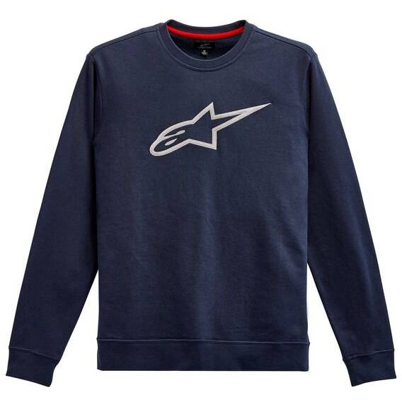 mikina AGELESS CREW FLEECE, ALPINESTARS (modrá/bílá) M180-418 ALPINESTARS