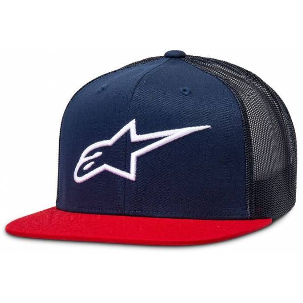 kšiltovka CORP TRUCKER, ALPINESTARS (modrá/červená/černá/bílá) M186-677 ALPINESTARS