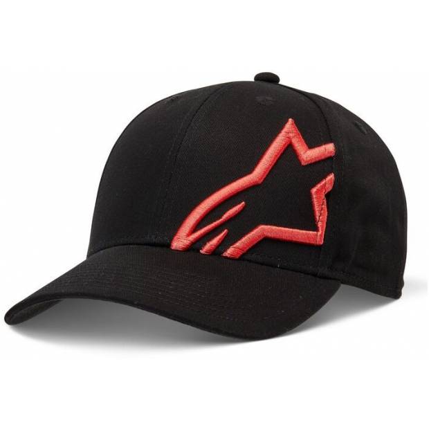 kšiltovka CORP SNAP 2 HAT, ALPINESTARS (černá/červená fluo) M186-674 ALPINESTARS