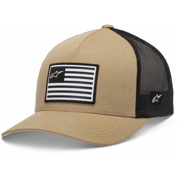 kšiltovka FLAG SNAP HAT, ALPINESTARS (písková/černá/bílá) M186-678 ALPINESTARS