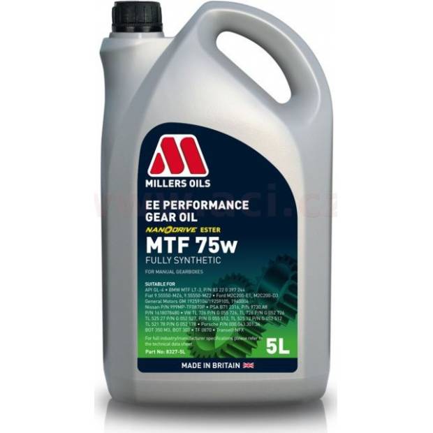 MILLERS OILS EE PERFORMANCE MTF 75w 5l MI 83275 MILLERS OILS