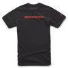 triko LINEAR WORDMARK TEE, ALPINESTARS (černá/červená fluo, vel. L) M182-941-L ALPINESTARS