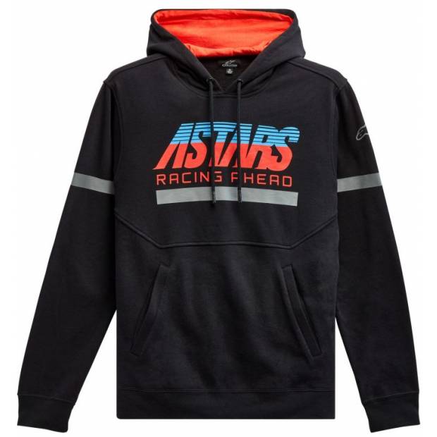 mikina CLUB HOODIE, ALPINESTARS (černá/červená/modrá/šedá, vel. 2XL) M180-429-2XL ALPINESTARS