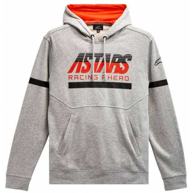 mikina CLUB HOODIE, ALPINESTARS (šedá/černá/červená, vel. S) M180-430-S ALPINESTARS