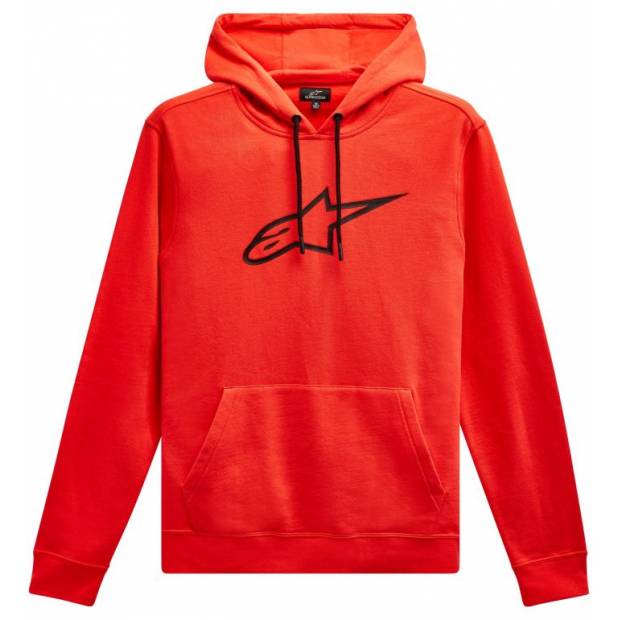 mikina AGELESS 2 HOODIE, ALPINESTARS (červená fluo/černá) M180-434 ALPINESTARS