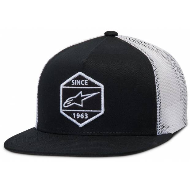 kšiltovka BOLT TRUCKER, ALPINESTARS (černá/bílá) M186-698 ALPINESTARS