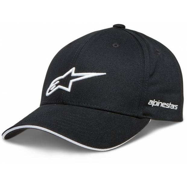 kšiltovka ROSTRUM HAT, ALPINESTARS (černá/bílá) M186-713 ALPINESTARS