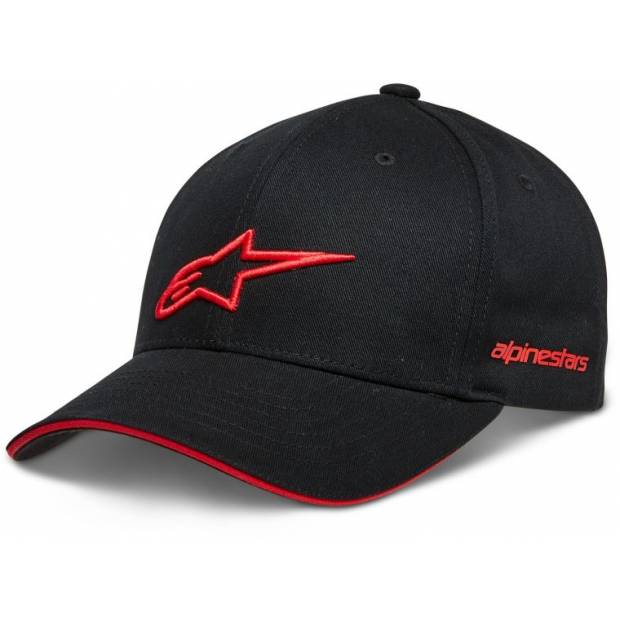 kšiltovka ROSTRUM HAT, ALPINESTARS (černá/červená) M186-714 ALPINESTARS