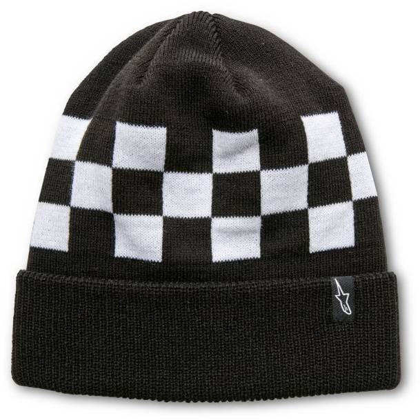 čepice CHECKED BEANIE, ALPINESTARS (černá/bílá) M186-735 ALPINESTARS