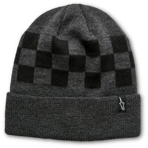 čepice CHECKED BEANIE, ALPINESTARS (šedá/černá) M186-736 ALPINESTARS