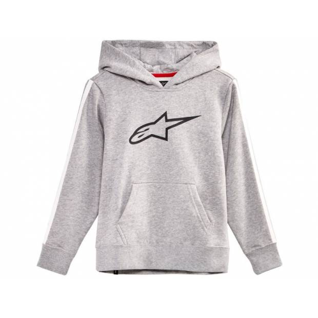 mikina KIDS RACEY HOODIE, ALPINESTARS, dětská (šedá/červená, vel. M) M180-436-M ALPINESTARS