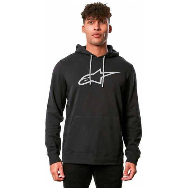 mikina AGELESS 2 HOODIE, ALPINESTARS (šedá/černá, vel. L) M180-442-L ALPINESTARS