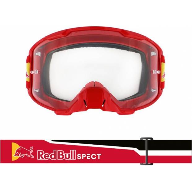 brýle STRIVE, RedBull Spect (červené mátné, plexi čiré) M150-924 RED BULL SPECT