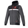 bunda CHROME STREET HOODIE HONDA kolekce, ALPINESTARS (černá/šedá/červená, vel. 2XL) M100-915-2XL ALPINESTARS