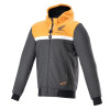 bunda CHROME STREET HOODIE HONDA kolekce, ALPINESTARS (černá/šedá/oranžová, vel. 2XL) M100-916-2XL ALPINESTARS