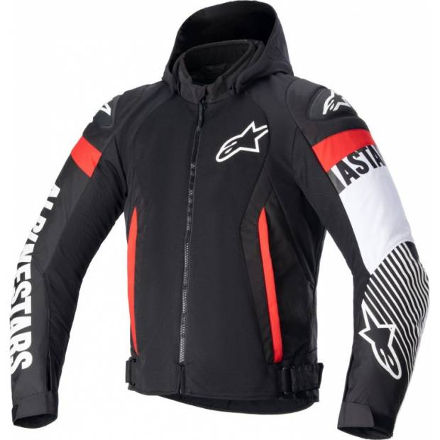 bunda ZACA AIR WATERPROOF, ALPINESTARS (černá/bílá/červená fluo) 2025 M100-1087 ALPINESTARS