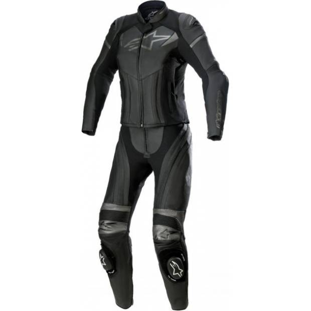 dvoudílná kombinéza STELLA GP PLUS 2, ALPINESTARS (černá/metalická šedá) 2025 M106-26 ALPINESTARS