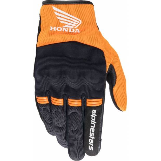 rukavice COPPER HONDA kolekce, ALPINESTARS (černá/oranžová) M120-691 ALPINESTARS