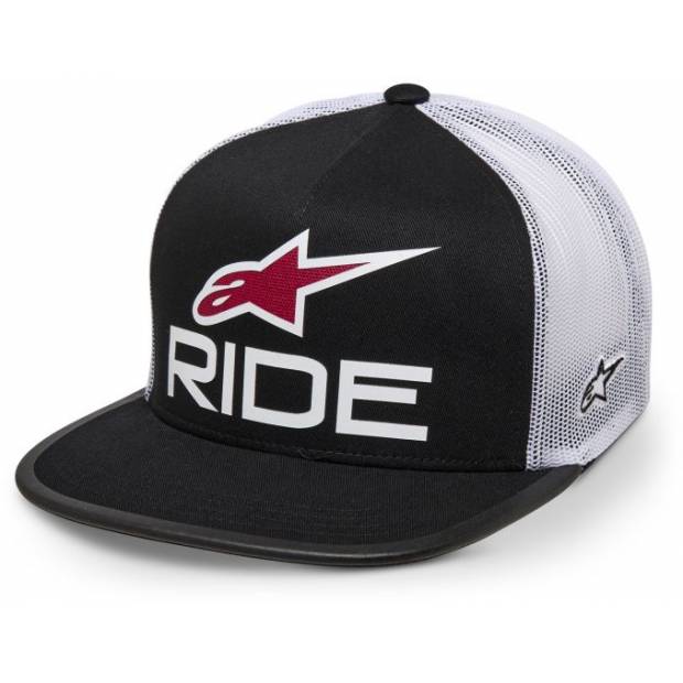 kšiltovka RIDE 4.0 TRUCKER, ALPINESTARS (černá/bílá/červená) M186-755 ALPINESTARS