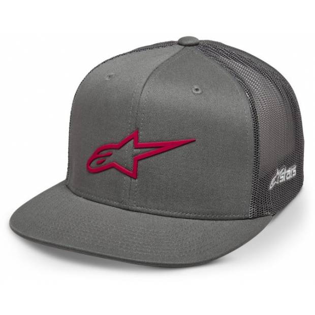 kšiltovka 3D AGELESS TRUCKER, ALPINESTARS (šedá/červená) M186-762 ALPINESTARS