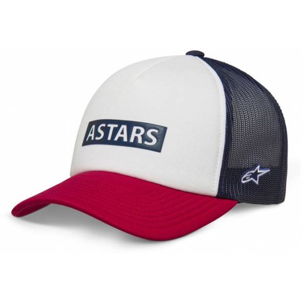 kšiltovka CLARIFIED FOAM TRUCKER, ALPINESTARS (bílá/červená) M186-783 ALPINESTARS