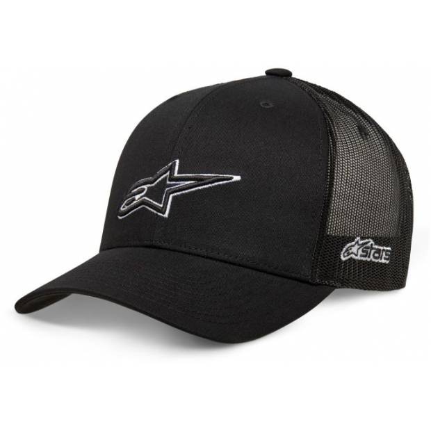 kšiltovka AGELESS OUTLINE TRUCKER, ALPINESTARS (černá/černá) M186-784 ALPINESTARS