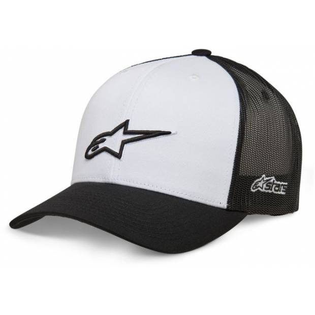 kšiltovka AGELESS OUTLINE TRUCKER, ALPINESTARS (bílá/černá) M186-786 ALPINESTARS