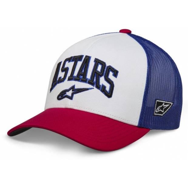 kšiltovka DUNKER TRUCKER, ALPINESTARS (bílá/červená/modrá) M186-788 ALPINESTARS