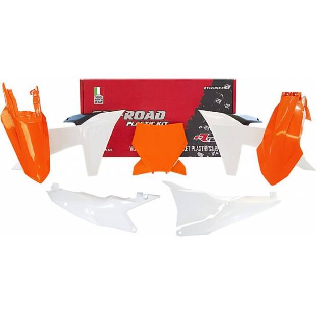 sada plastů KTM, RTECH (oranžovo-černo-bílá, 6 dílů) M400-2937 RTECH