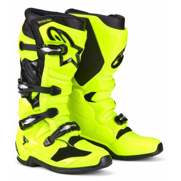 boty TECH 7, ALPINESTARS (žlutá fluo/černá, vel. 40,5) M130-597-405 ALPINESTARS