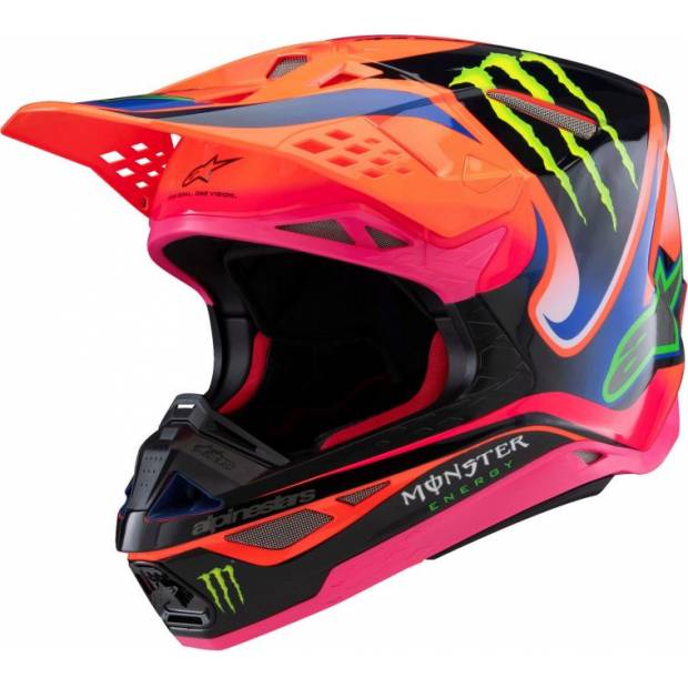 přilba SUPERTECH S-M10 edice HAIDEN DEEGAN, ALPINESTARS (oranžová fluo/fialová/růžová/zelená) 2025 M140-2356 ALPINESTARS