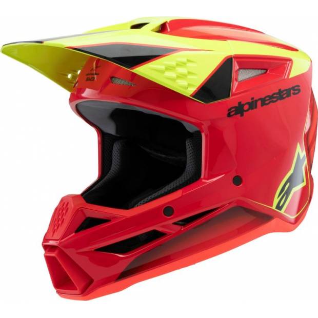 přilba S-M3 FRAY, ALPINESTARS, dětská (červená/žlutá fluo/černá, vel. L) M141-150-L ALPINESTARS