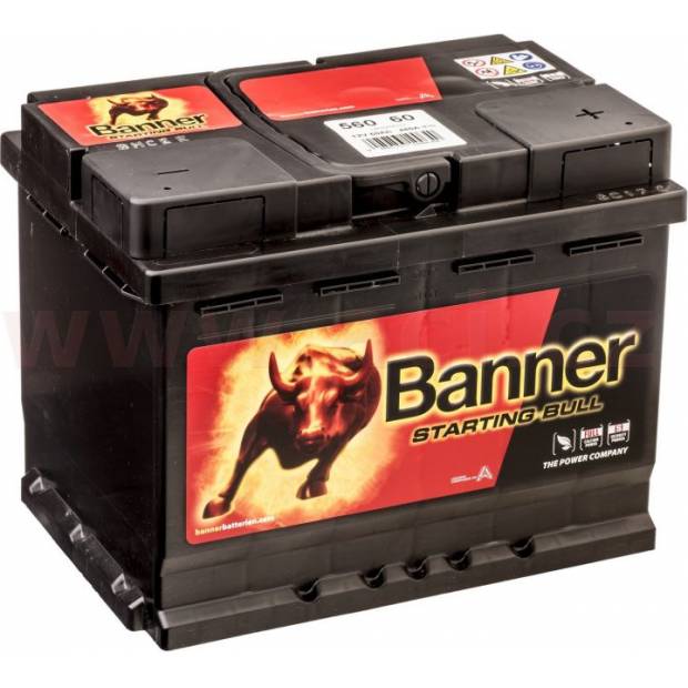 60Ah baterie 480A, pravá BANNER Starting Bull 241x175x190 BA 56060 BANNER