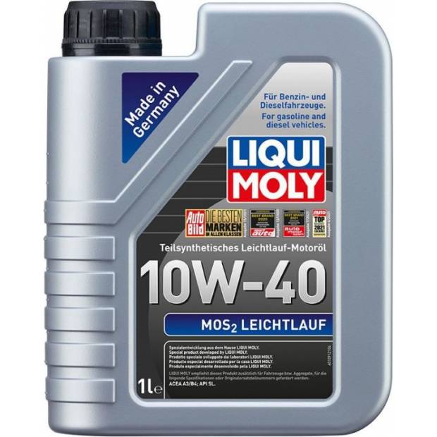 LIQUI MOLY MoS2 Leichtlauf 10W-40, polosyntetický motorový olej 1 l LI 2626 LIQUI MOLY