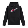 mikina QUICKNESS HOODIE, ALPINESTARS (černá, vel. 2XL) M180-563-2XL ALPINESTARS