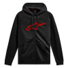 mikina AGELESS ZIP HOODIE 3, ALPINESTARS (černá/červená, vel. 2XL) M180-571-2XL ALPINESTARS