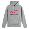 mikina ALWAYS HOODIE 3, ALPINESTARS (šedá/červená/černá, vel. 2XL) M180-577-2XL ALPINESTARS