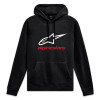 mikina ALWAYS HOODIE 3, ALPINESTARS (černá/bílá/červená, vel. 2XL) M180-578-2XL ALPINESTARS