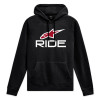 mikina RIDE HOODIE 4, ALPINESTARS (černá/bílá/červená, vel. 2XL) M180-585-2XL ALPINESTARS