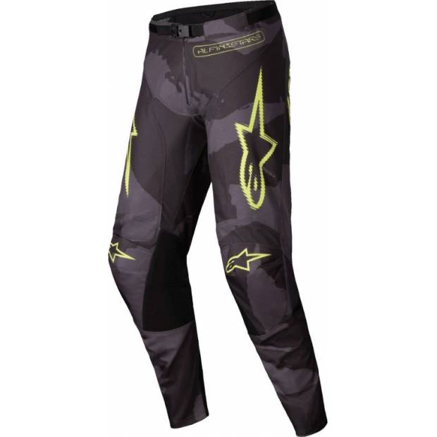 kalhoty RACER HOLLOW, ALPINESTARS (tmavá camo/žlutá fluo, vel. 34) M171-0242-34 ALPINESTARS