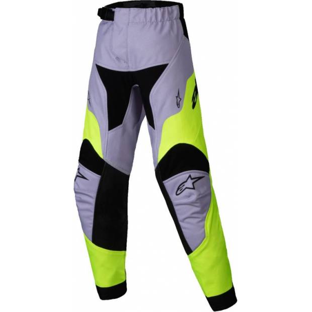 kalhoty RACER VEIL KIDS, ALPINESTARS, dětské (šedá/žlutá fluo) 2025 M174-0044 ALPINESTARS