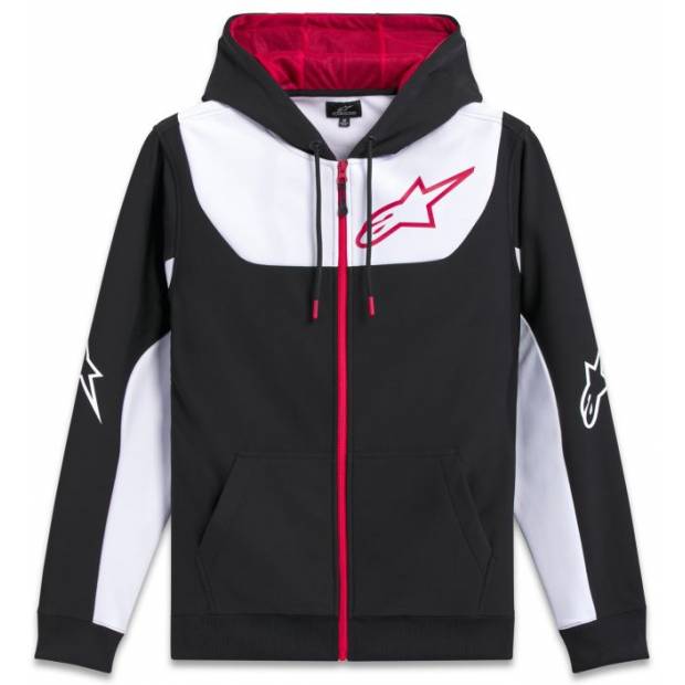 mikina SESSIONS 3 HOODIE, ALPINESTARS (černá/bílá/červená, vel. XL) M180-549-XL ALPINESTARS