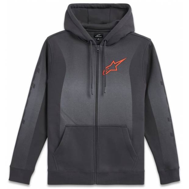 mikina ARISING HOODIE, ALPINESTARS (tmavě šedá/světle šedá, vel. S) M180-552-S ALPINESTARS