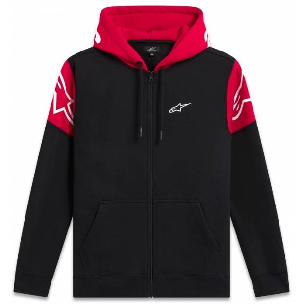 mikina VELOCITY HOODIE, ALPINESTARS (černá/červená, vel. M) M180-554-M ALPINESTARS