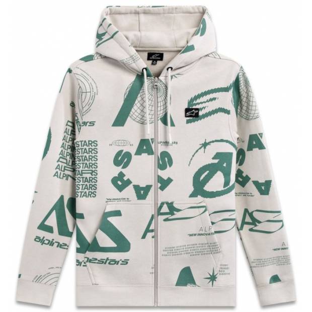 mikina DETERMINANT HOODIE, ALPINESTARS (bílá offwhite) M180-556 ALPINESTARS