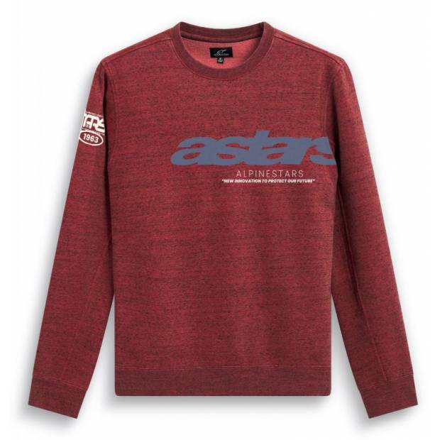 mikina EPISODE CREW FLEECE, ALPINESTARS (tmavě červená, vel. XL) M180-560-XL ALPINESTARS