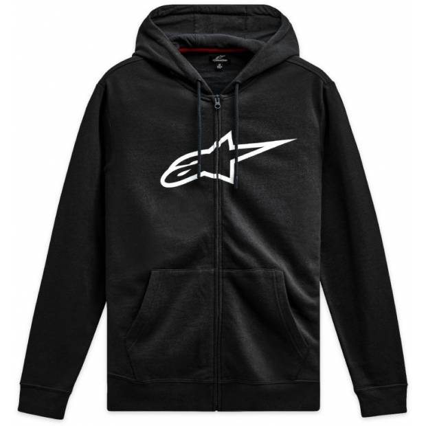 mikina AGELESS ZIP HOODIE 3, ALPINESTARS (černá/bílá, vel. XL) M180-570-XL ALPINESTARS